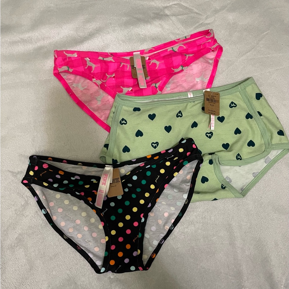 Set of 3 NWT pink size S